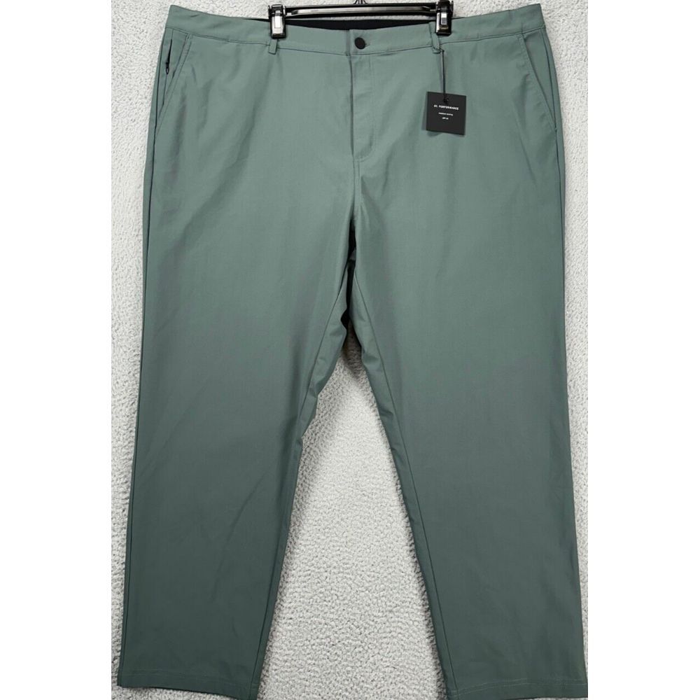 Algo Pants Mens‎ 46 Green Chino Performance Moisture Wicking UPF 40 Straight NEW